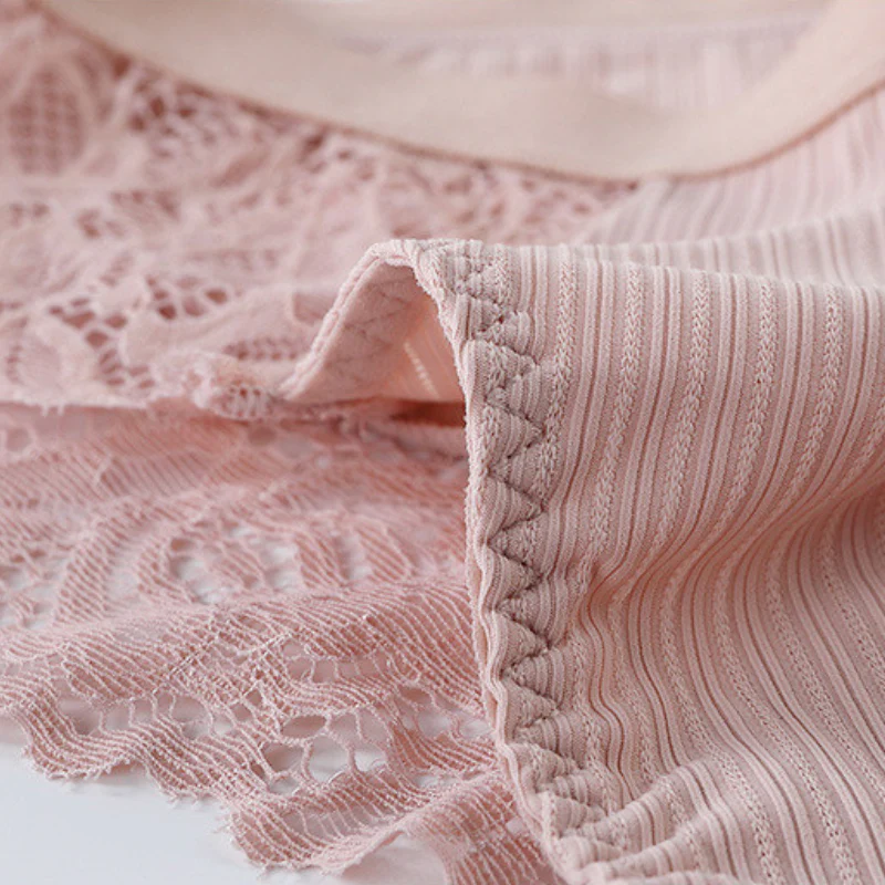 Lot de 3 Culottes féminines en coton à dentelle – Image 4